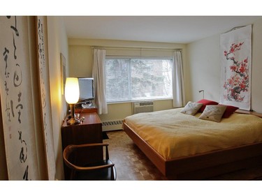 A view of Peter Loorits's bedroom in his Westmount  home.