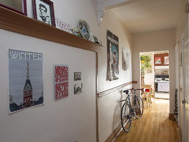 Hallway in the apartment of Andres Salas and Chris Erb.