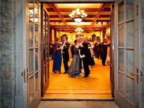 Revellers dressed in the style of 1910 during a costume ball at Pointe-Claire's Stewart Hall in 2011.