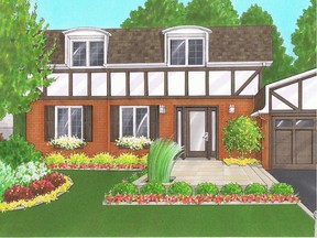 What the house could look like with a new front patio.