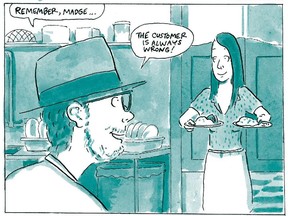 Over Easy by Mimi Pond follows a struggling art student in 1970s California as she attempts to pay her way through school by waitressing in an Oakland greasy spoon. Pond's observations are thoughtful and her drawings are charming.