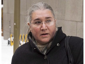 Pamela Porter leaves court on December 19, 2013 in Montreal.