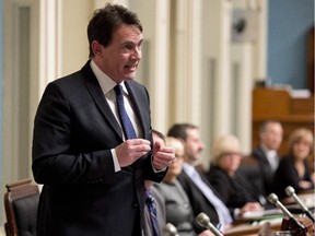 Quebec Opposition MNA Pierre-Karl Peladeau during question period Wednesday, December 3, 2014 at the legislature in Quebec City.