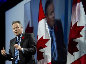 Bank of Canada Governor Stephen Poloz speaks at the 22nd annual Canadian Council for Public-Private Partnership conference in Toronto Nov. 3, 2014.