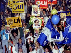Yes Rally at Verdun arena during the 1995 referendum campaign.
