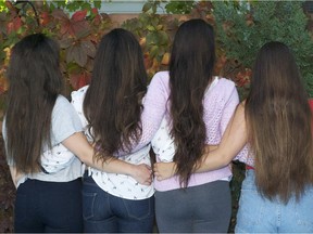 The Deschamps sisters, left to right, Claudia, Gabrielle, Marie-Lou, Camille.