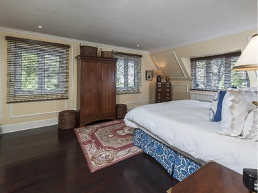 The master bedroom is on the second floor. It was originally two rooms but was converted into one large space.