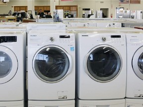 Appliances in a U.S. showroom.