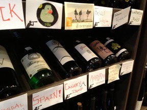 Natural wines at The Wine Bottega in Boston's Little Italy.