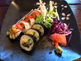 Vegan Pearl of the Orient with panko encristed tofu and Gypsy roll with marinated seaweed at new Sushi Momo on Duluth Ave.