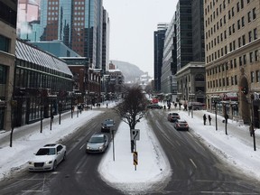 A view of McGill College Ave. on Jan. 8, 2014.
