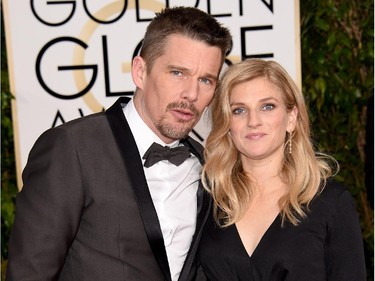 Actor Ethan Hawke and Ryan Hawke attend the 72nd Annual Golden Globe Awards at The Beverly Hilton Hotel on January 11, 2015 in Beverly Hills, California.