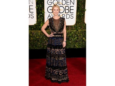 BEVERLY HILLS, CA - JANUARY 11: Actress Claire Danes attends the 72nd Annual Golden Globe Awards at The Beverly Hilton Hotel on January 11, 2015 in Beverly Hills, California.