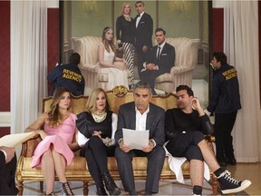 Annie Murphy, Catherine O'Hara, Eugene Levy and Dan Levy in a scene from Schitt's Creek, on CBC on Tuesday.