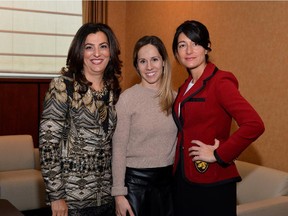 From left, the three women honoured at the Israel Cancer Research Fund's Pink Lady Women of Action event in November: Sima Goel, Jennifer Heil, Maria Guzzo.