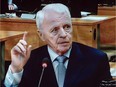 Gilles Cloutier, ex-employee of Roche engineering firm, is seen in a frame grab from the video feed at the Charbonneau inquiry looking into corruption in the Quebec construction industry Tuesday, April 30, 2013 in Montreal.