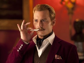 Johnny Depp in a scene from Mortdecai.