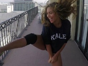 Beyonce's "Kale" sweater in the 7/11 video wasn't just for looks. She's now hoping her "Beyhive" will go vegan.
