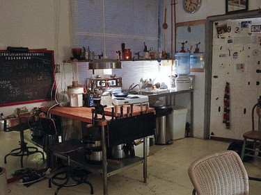 The kitchen at  Marc Gagnon's place in Mile End.