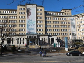 An exterior  view of Sainte-Justine Children's Hospital in Montreal, on Tuesday, December 30, 2014.