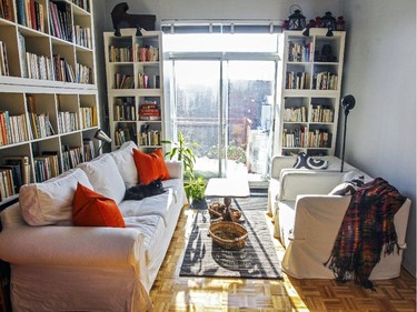 Another view of the living room of Alison Lush's apartment.