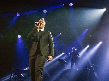 British singer Sam Smith in concert at the Bell Centre in Montreal Monday January 19, 2015.
