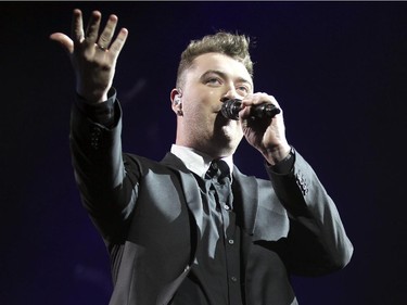 British singer Sam Smith in concert at the Bell Centre in Montreal Monday January 19, 2015.