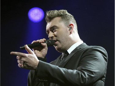 British singer Sam Smith in concert at the Bell Centre in Montreal Monday January 19, 2015.