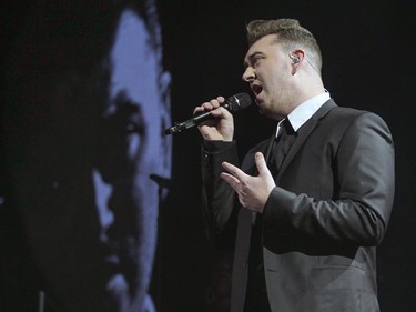 British singer Sam Smith in concert at the Bell Centre in Montreal Monday January 19, 2015.