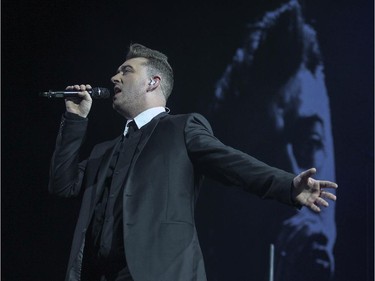 British singer Sam Smith in concert at the Bell Centre on Monday, Jan. 19, 2015.