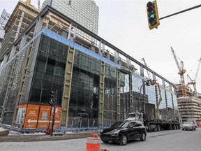 The Roccabella condominiums under construction in downtown Montreal.