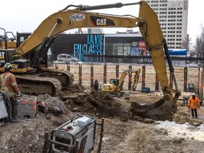 Tianco Group, a Canadian real estate developer controlled by Chinese shareholders has joined up with Montreal-based Brivia Group to develop the $300 million YUL condominium project. Excavation at the condo site is underway in Montreal, on Tuesday, January 27, 2015.