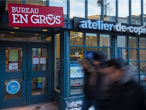 The exterior of the Bureau en Gros Fauborg on Ste-Catherine St. near the corner of Guy St. in downtown Montreal on Wednesday, Jan. 28, 2015.