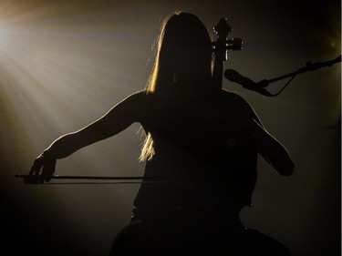 Cellist India Bourne playing in Ben Howard's band in concert at Metropolis in Montreal Saturday January 31, 2015.