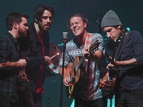 Opening act the Franklin Electric warms up the crowd prior to Ben Howard in concert at Metropolis in Montreal Saturday, Jan,31, 2015. They'll be performing in Tremblant on July 1.