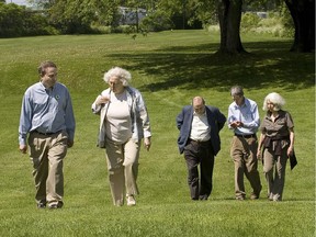 From the left: Avrom Shtern, Bernice Goldsmith, Alex Davis, Al Hayek and Carol Davis at the Meadowbrook golf course Friday, June 12, 2009.  Activists Avrom Shtern and others have been fighting for 20 years to protect the course from development.