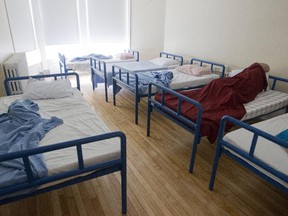 The bedroom at the Chez Doris women's shelter in Montreal.