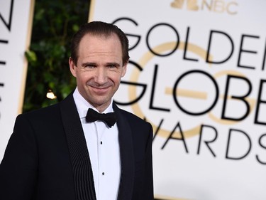 Ralph Fiennes arrives at the 72nd annual Golden Globe Awards at the Beverly Hilton Hotel on Sunday, Jan. 11, 2015, in Beverly Hills, Calif.