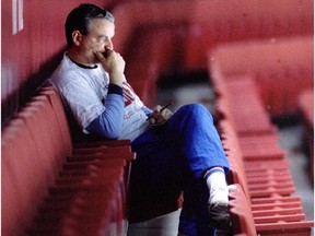 Mario Tremblay watches Rangers practice in 1996. He was coach of the Montreal Canadiens at the time. Tremblay's wife, Colette, died Jan. 27, 2015.