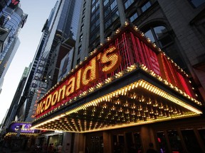 A McDonald's restaurant in New York's Times Square.