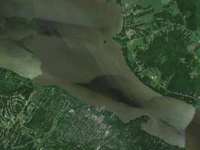 The Ottawa River, as seen from Google Maps.