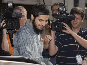 In this file photo from September of 2010, Awso Peshdary is released on bail from the Ottawa Court House. RCMP officials announced today Peshdary had been arrested on a series of terror related charges.        (PAT McGRATH, THE OTTAWA CITIZEN)