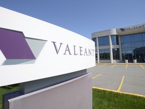 The head office of Valeant Pharmaceutical is pictured in Montreal on May 27, 2013. THE CANADIAN PRESS/Ryan Remiorz

fp010915-pes-valeant