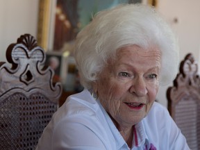 Élise Beliveau speaks about her late husband, Montreal Canadiens legend Jean Béliveau, in her South Shore Montreal home on Jan. 28, 2015