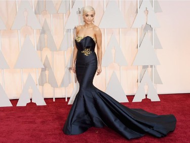 Recording artist Rita Ora attends the 87th Annual Academy Awards Feb. 22, 2015.