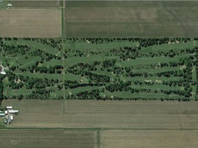 A view of a golf course in Saint-Polycarpe, taken from Google Earth. The aerial shot is one of three from the Off-Island region that were featured on The Atlantic‚Äôs photo blog earlier this month.