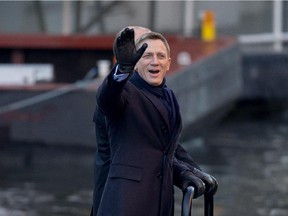 Actor Daniel Craig on the set of Spectre in London on Tuesday, Dec. 16, 2014.