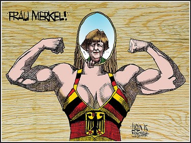 “Angela Merkel was named person of the year by Time magazine. She’s not only the person of the year, but probably the most powerful woman in the world.”