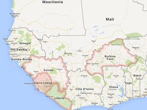 Burkina Faso is 250 kilometres from the nearest country affected by the Ebola outbreak.