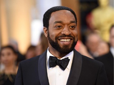 Chiwetel Ejiofor arrives at the Oscars on Sunday, Feb. 22, 2015, at the Dolby Theatre in Los Angeles.